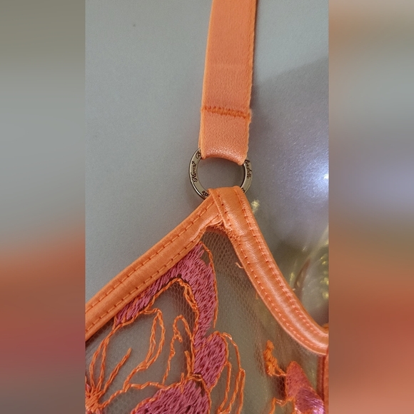 Honey Birdette Vibrant Orange and Pink Bra Set Lot 126 - Picture 6 of 12